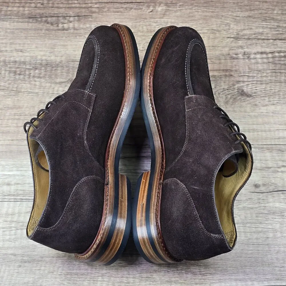 Beckett Simonon Anders Split Toe Derbies Men's Size 9 Brown Suede Shoes NEW